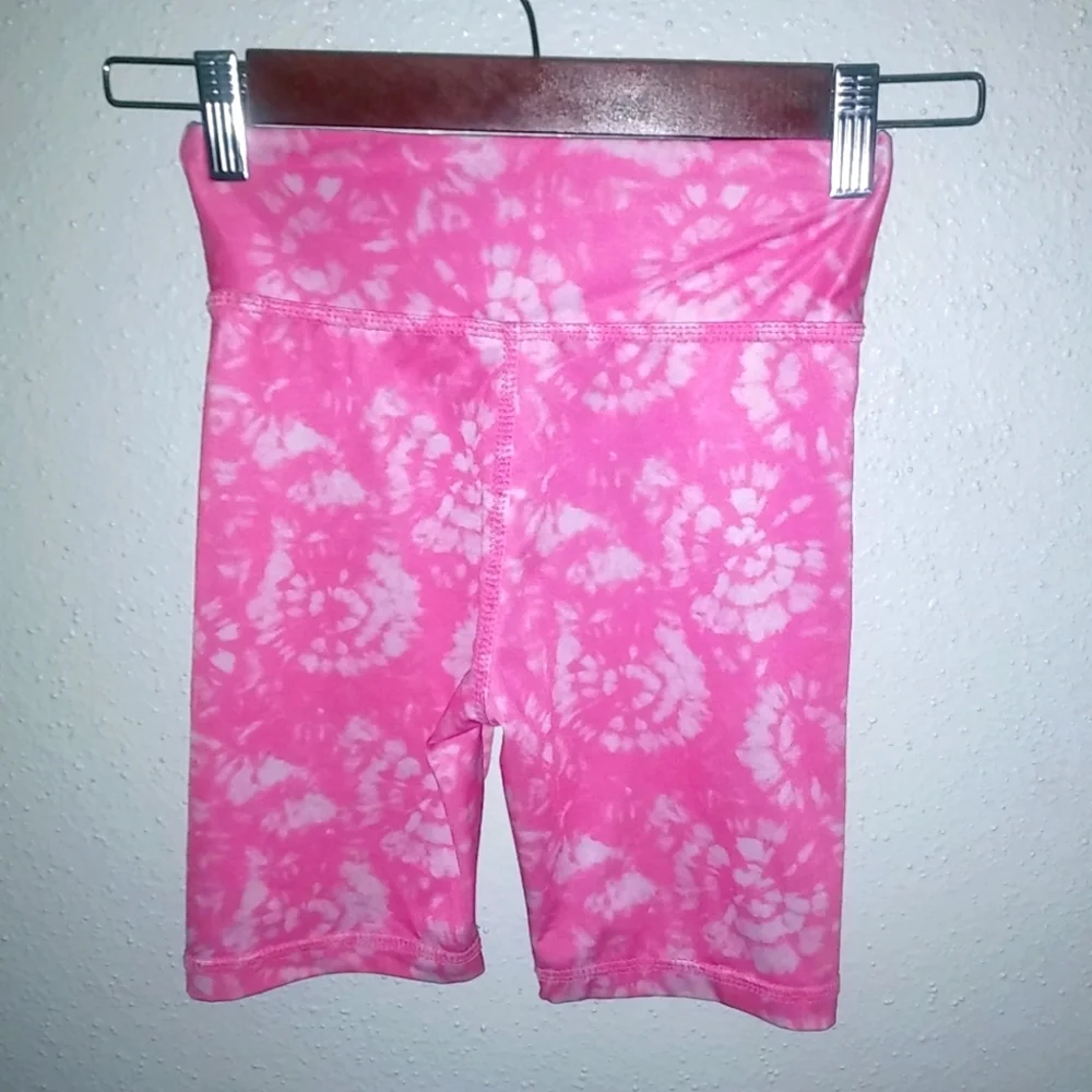 Reebok S Girls Barbie Pink Tie Dye Athletic Shorts Kids